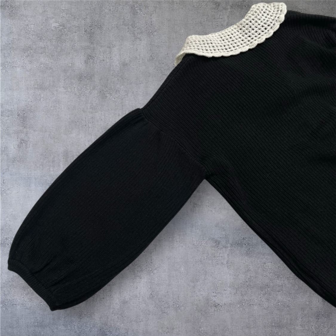 미우미우 Miu miu 콘트라스트 카라 크롭 벌룬 가디건 S 상품이미지9