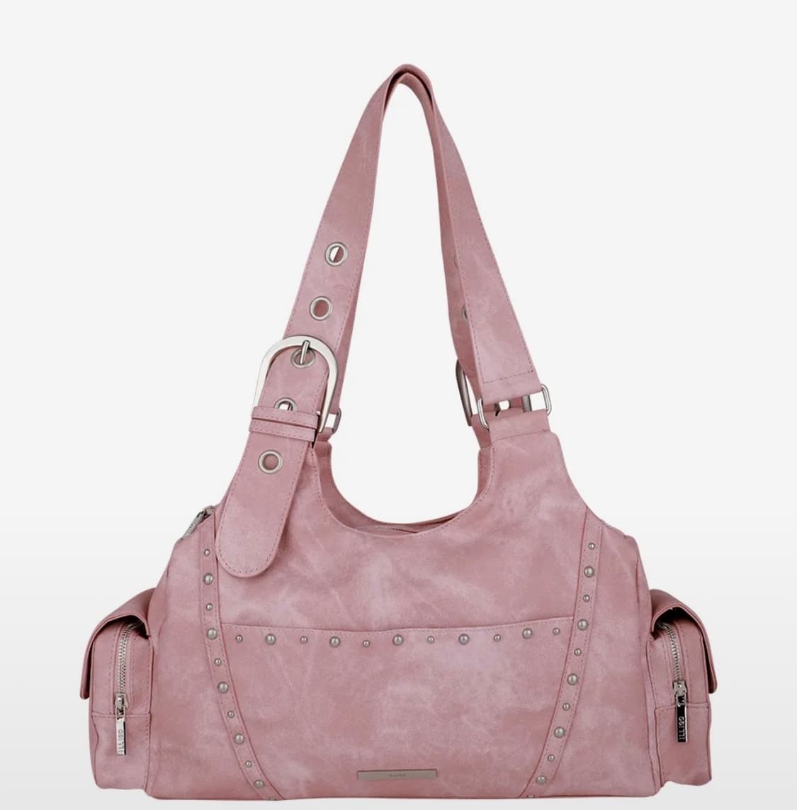 일리고 루프 더블 포켓 숄더 백 핑크 상품이미지1