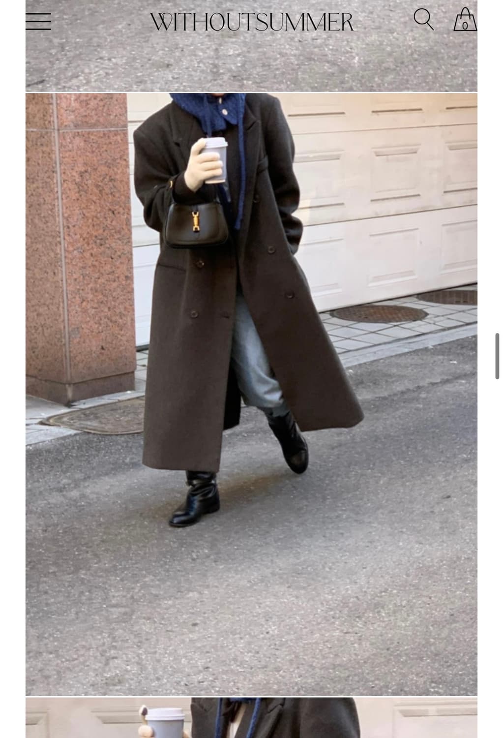 위드아웃썸머 더블롱코트 (검정) 상품이미지6