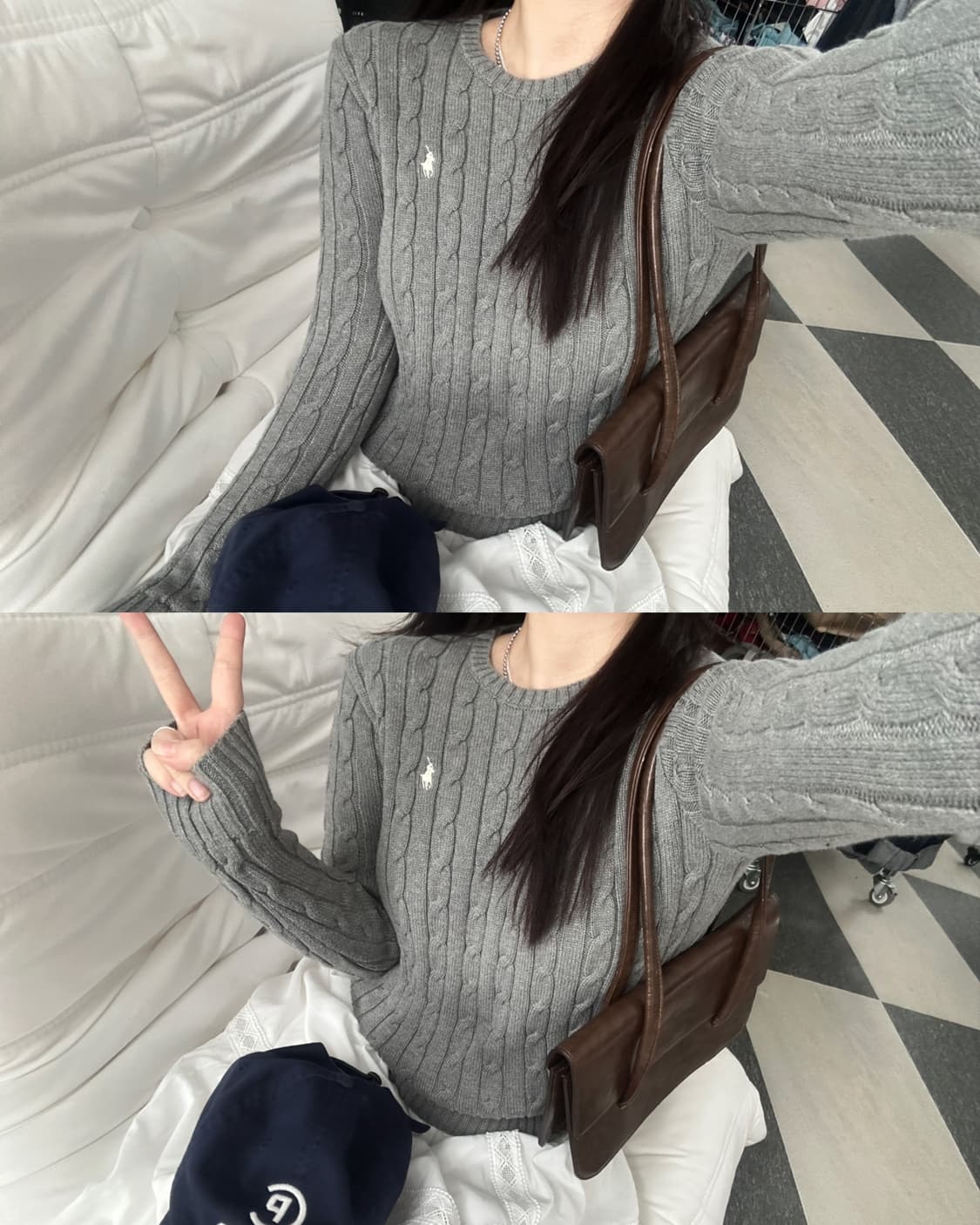 폴로 랄프로렌 그레이 케이블 니트  상품이미지3