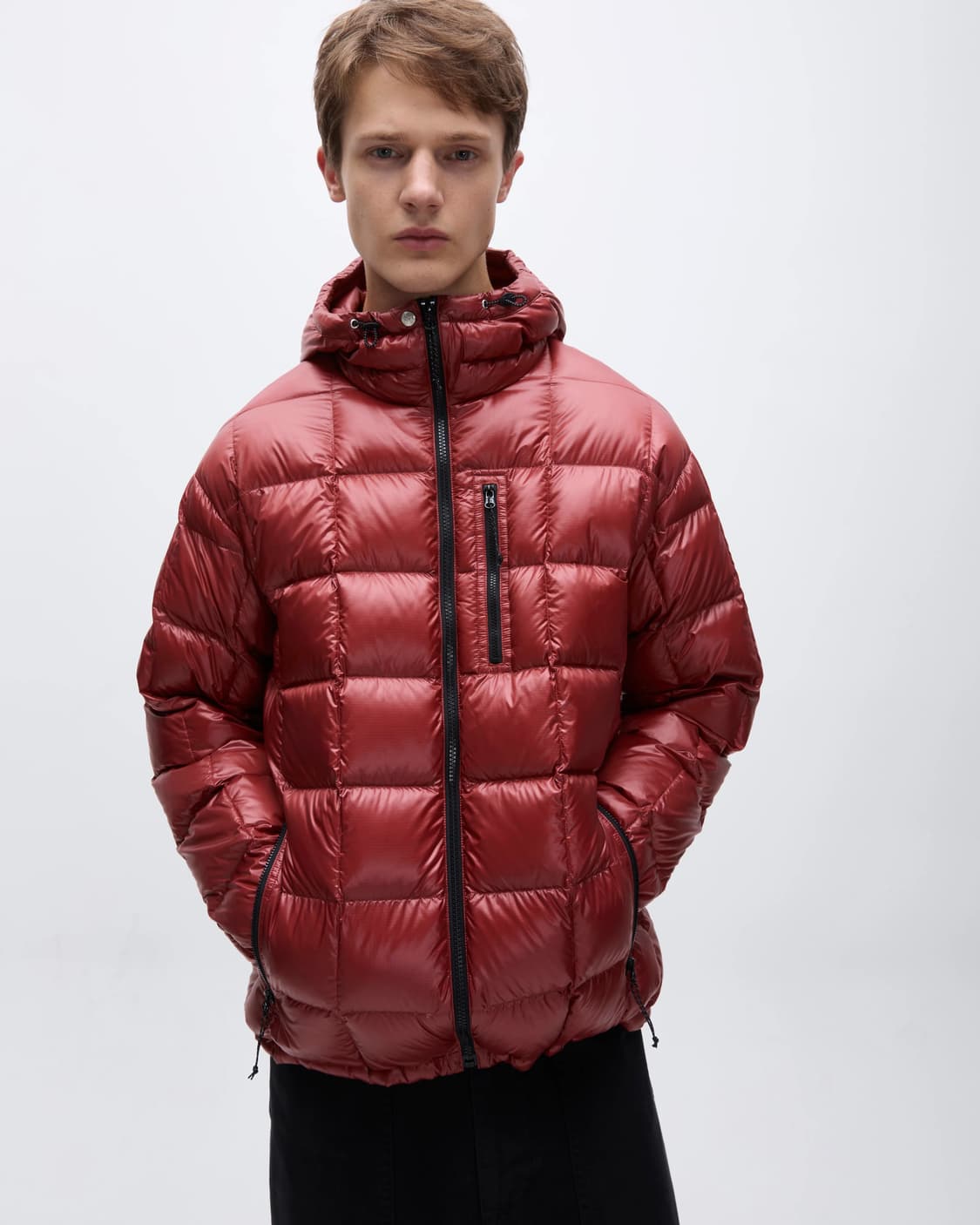 카키스 캠퍼 후디드 다운 자켓 페일레드 M 상품이미지3