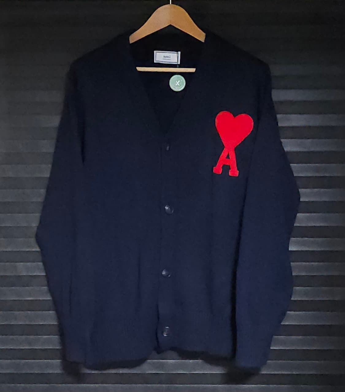XL 아미 빅하트 가디건 자수로고 네이비 정품 상품이미지1