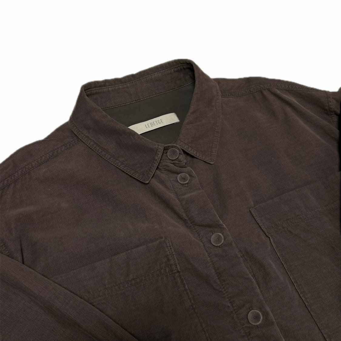 르베이지 코듀로이 셔츠 브라운 상품이미지2