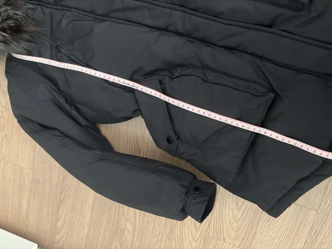 에고이스트 구스다운 폭스퍼 중기장 야상형 패딩 55 상품이미지8