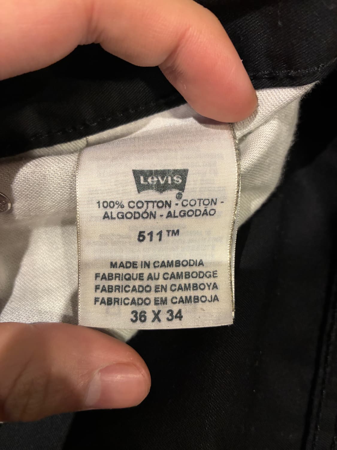 36) 리바이스 511 화이트탭 블랙 상품이미지3