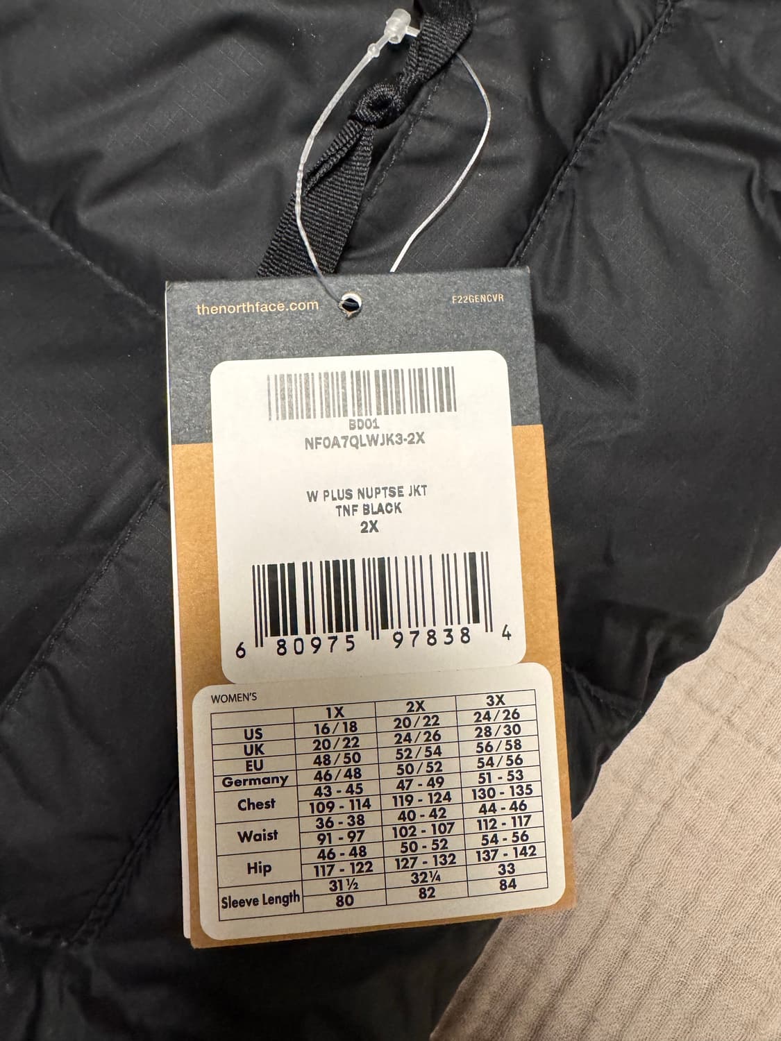 노스페이스 눕시 1996 플러스사이즈 2X(남성XL) 상품이미지5