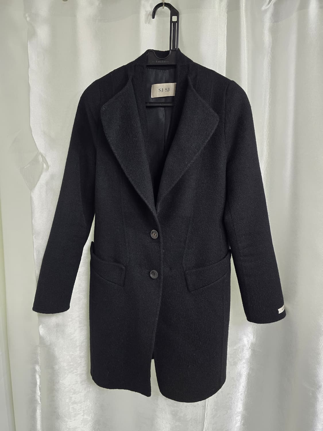 SJSJ 블랙 모직 핸드메이드 코트 (1716) 상품이미지1