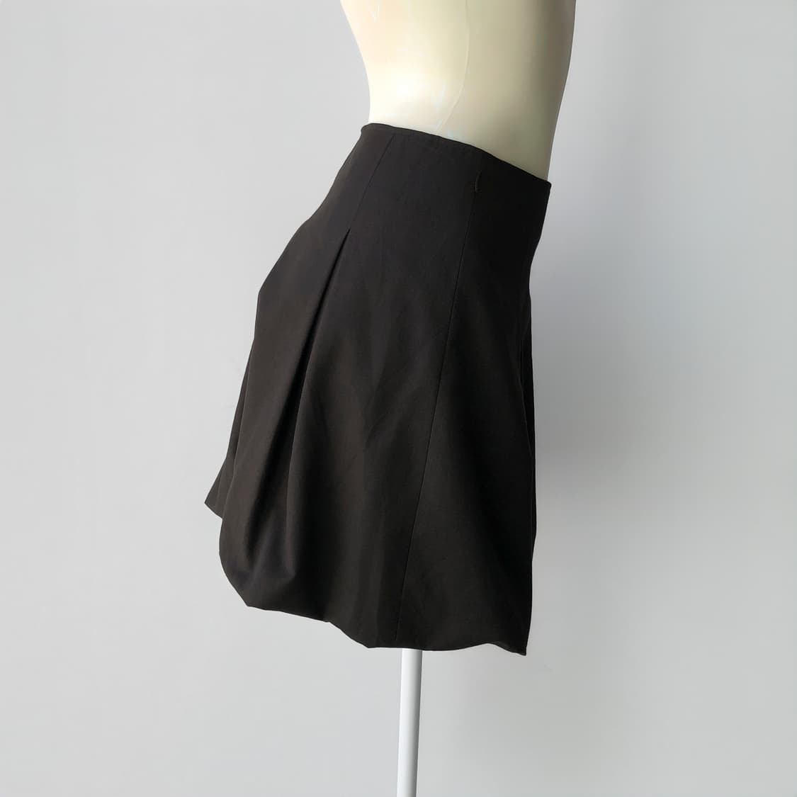 초콜릿 브라운 펌킨 미디 스커트 상품이미지3