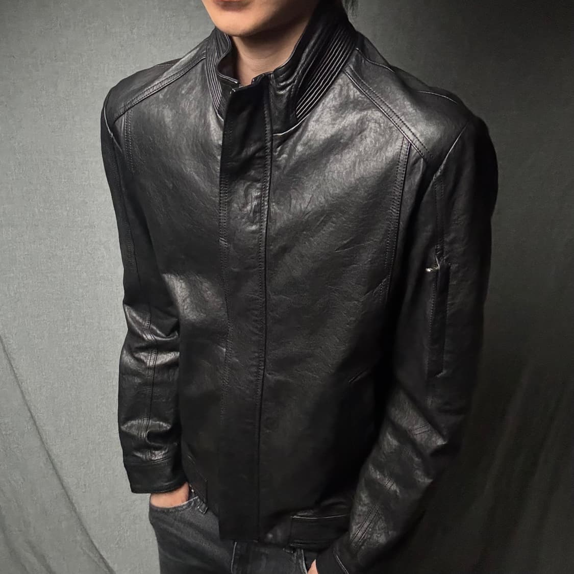 lamb skin leather jacket 상품이미지4
