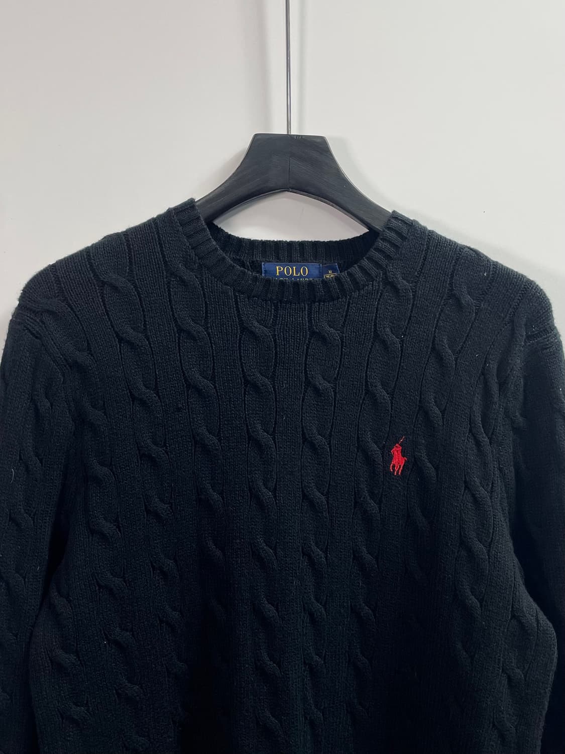 폴로 랄프로렌 블랙 케이블 니트 (on.631)   상품이미지2