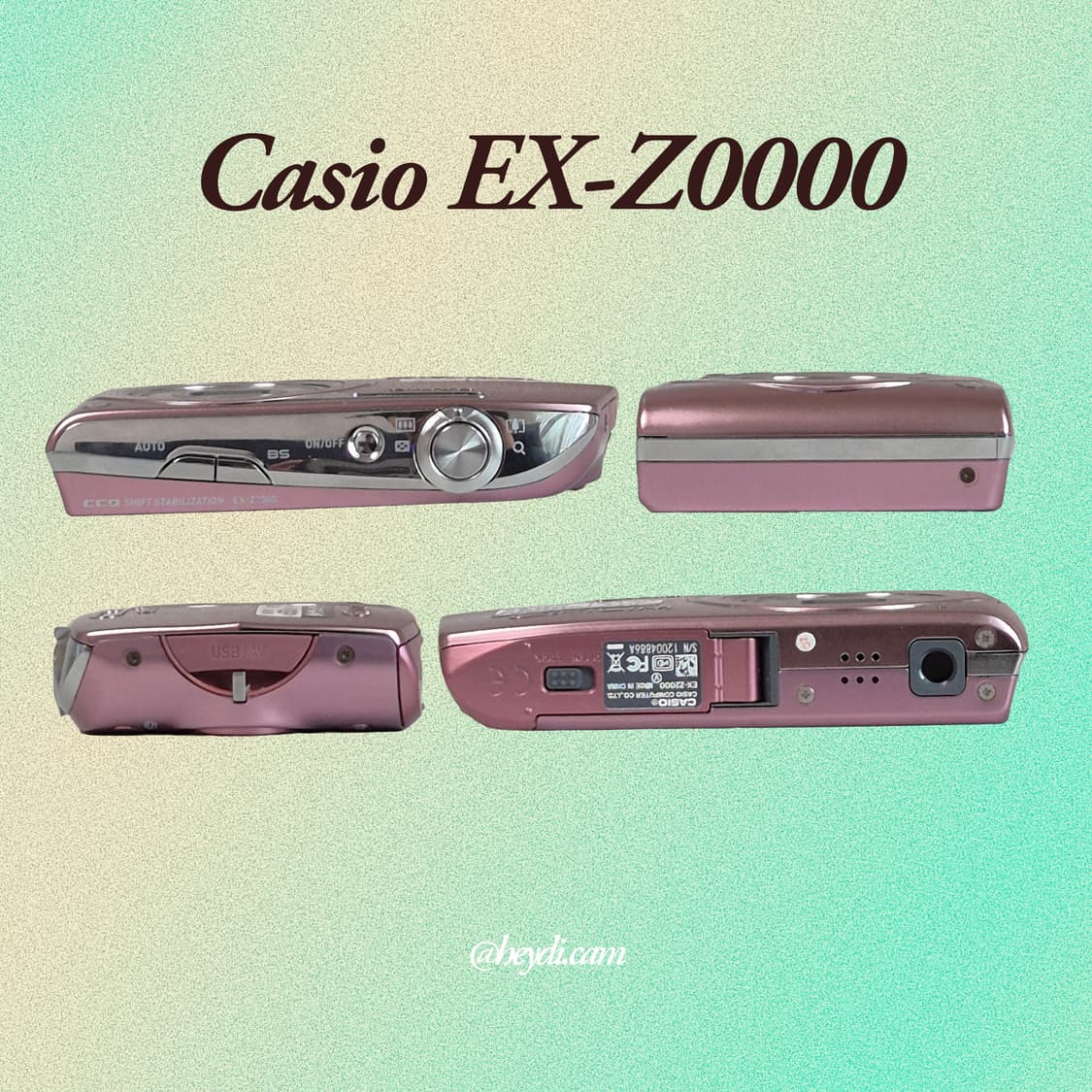 (로제, 모카, 아일릿) 미품급 카시오 엑슬림 z2000 핑크 상품이미지3