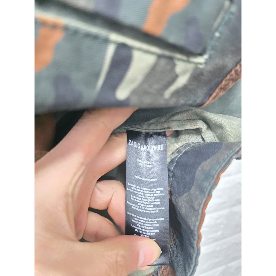 택포_ 쟈딕앤볼테르 밀리터리 카모 자켓 M 상품이미지3