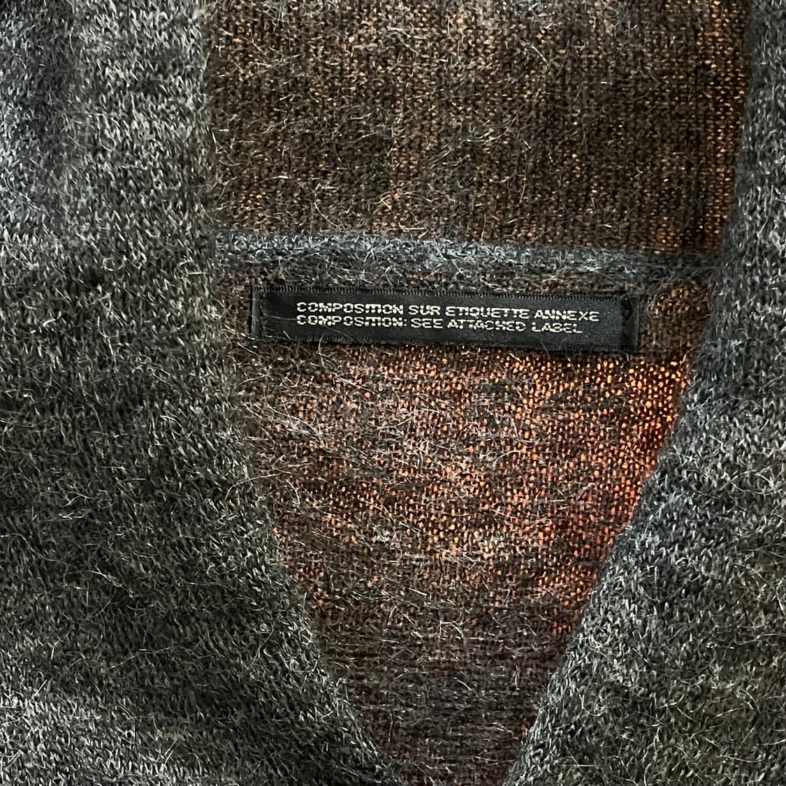 Ys 요지야마모토 차콜 모헤어 가디건 상품이미지2