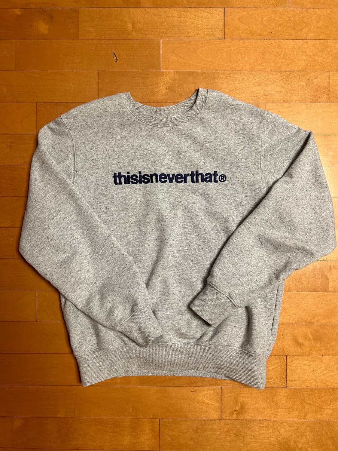 디스이즈네버댓 T logo 로고 맨투맨 헤더그레이 M 상품이미지3
