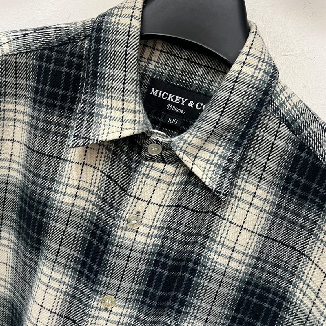 디즈니 미키 앤 코 체크 플란넬 셔츠 남방 100 상품이미지3