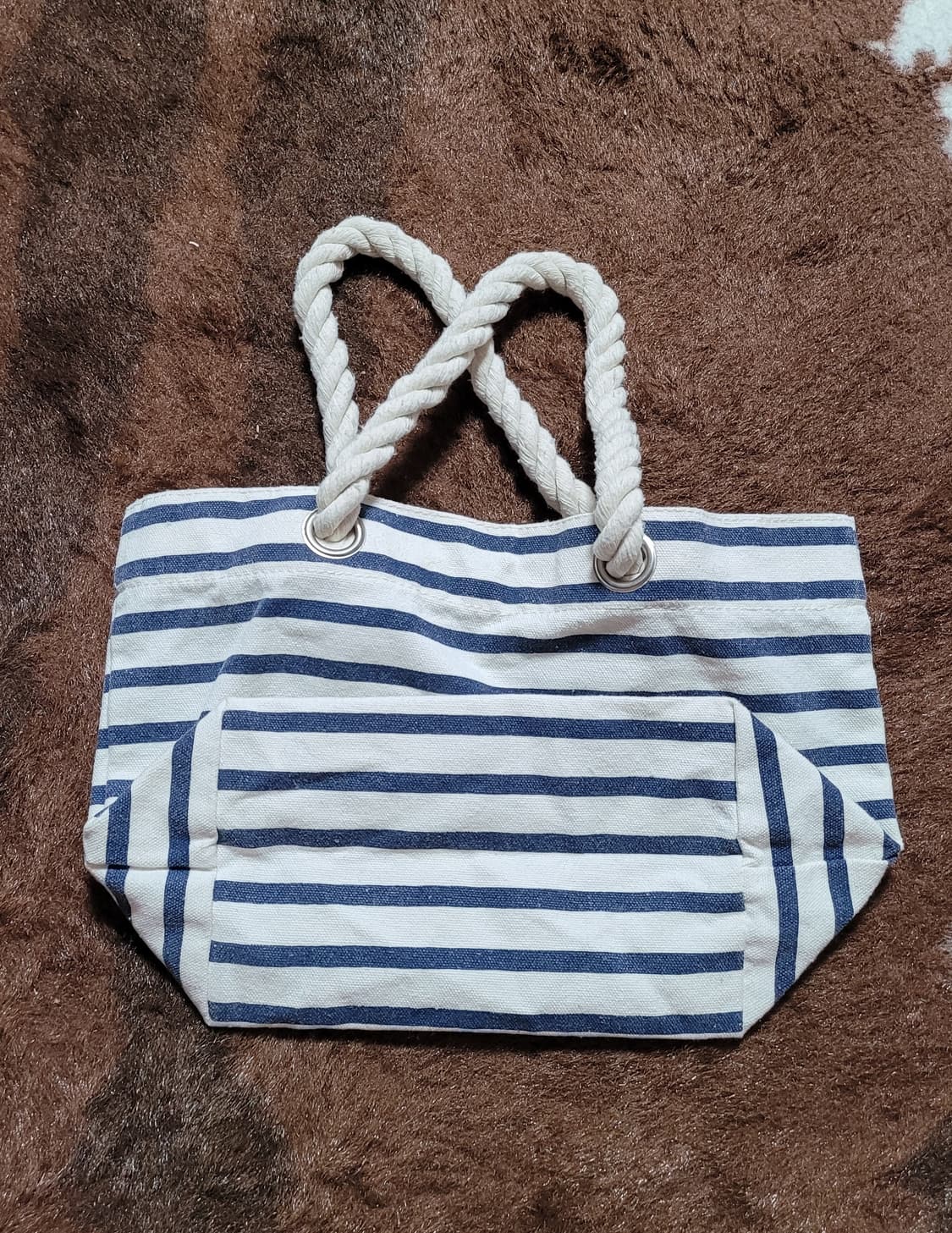 마린 스트라이프 캔버스 토트백 상품이미지3