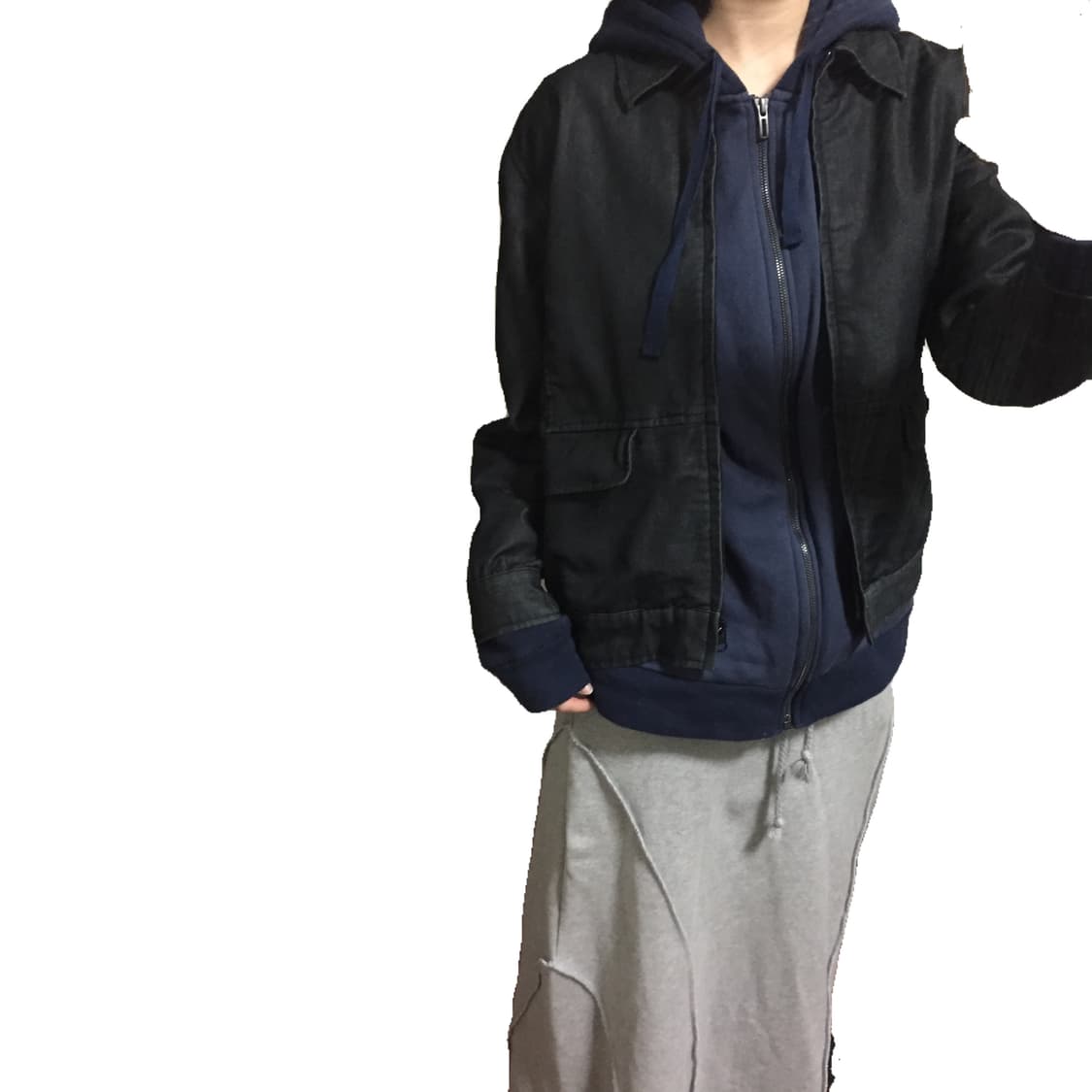 Black denim jacket 상품이미지3