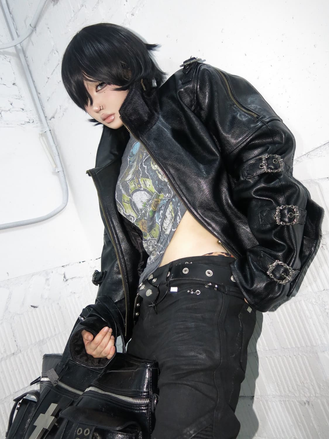Opium Leather Buckle Rider Jacket 상품이미지10