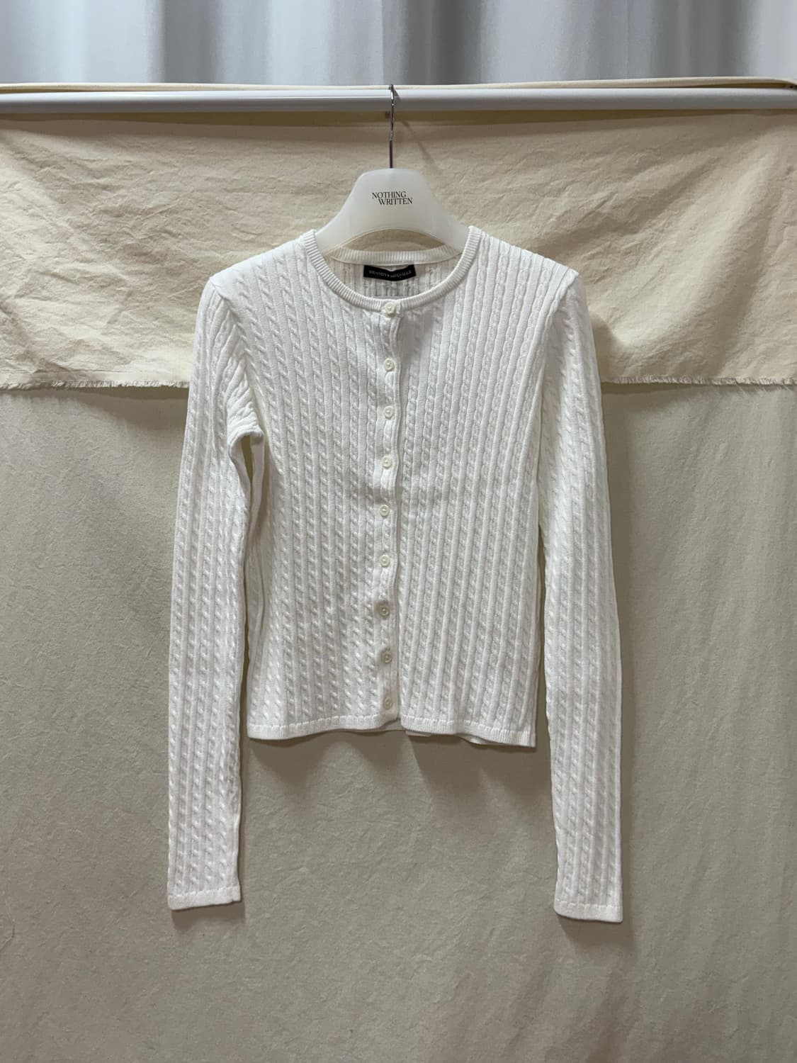 브랜디멜빌 짜임 니트가디건(white) 상품이미지1