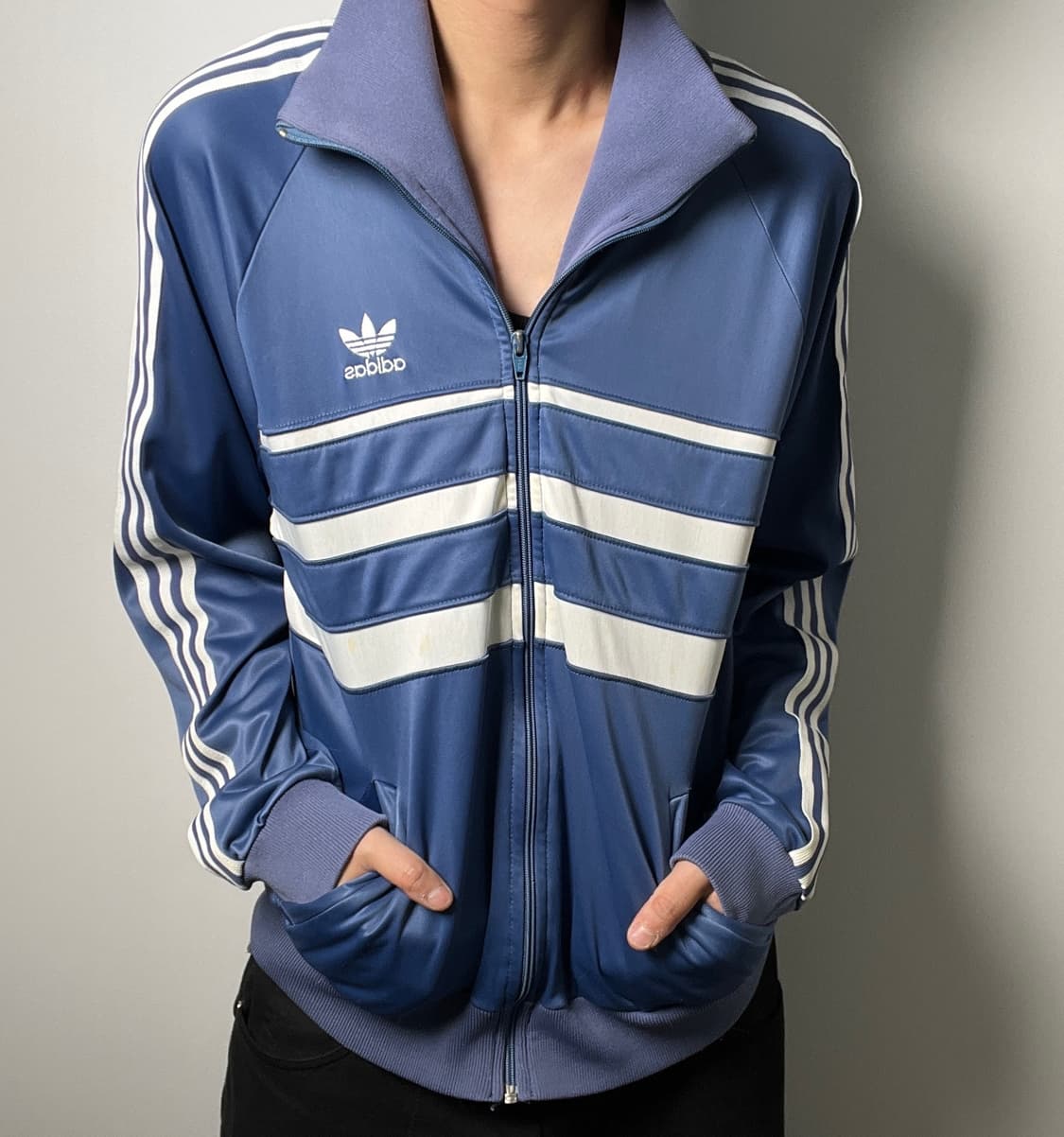 80's usa 아디다스 트랙탑 져지 L 상품이미지3