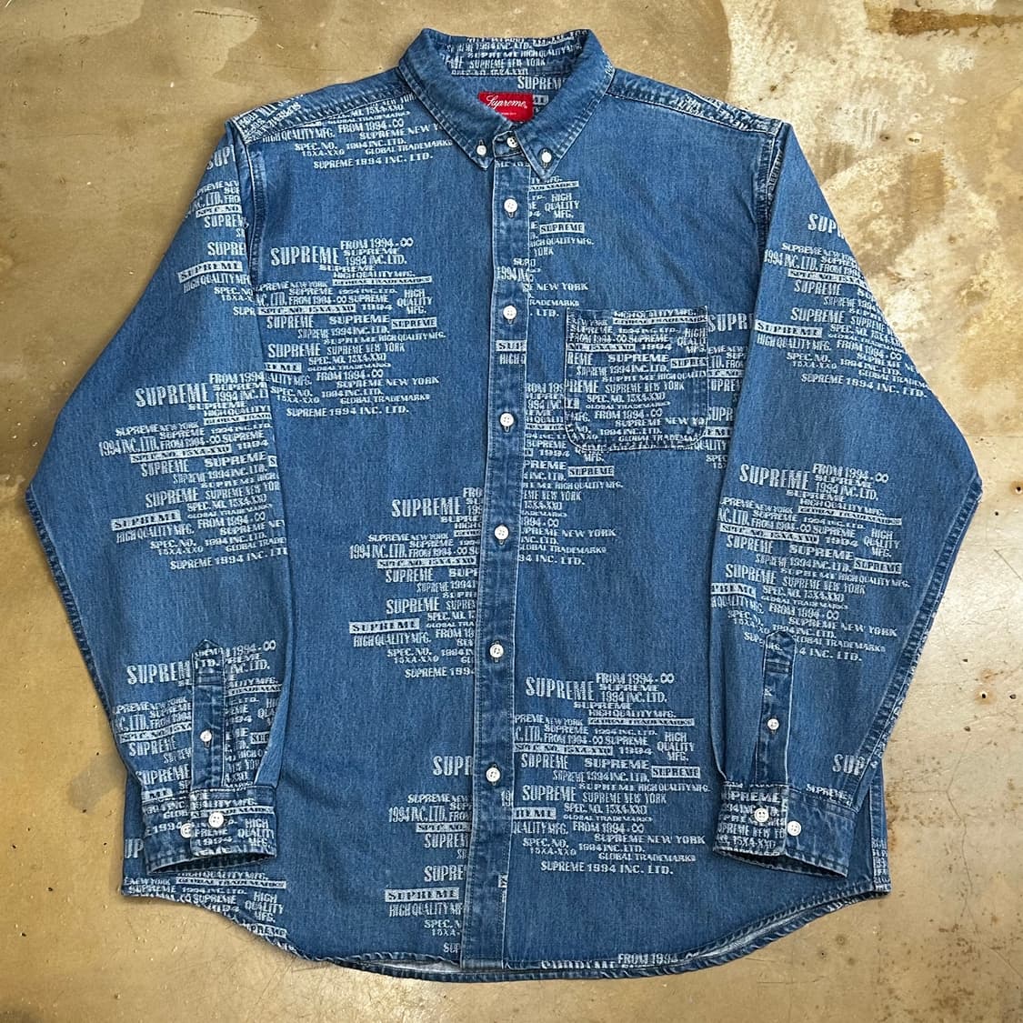 L 슈프림 트레이드마크 자카드 데님 셔츠 상품이미지2