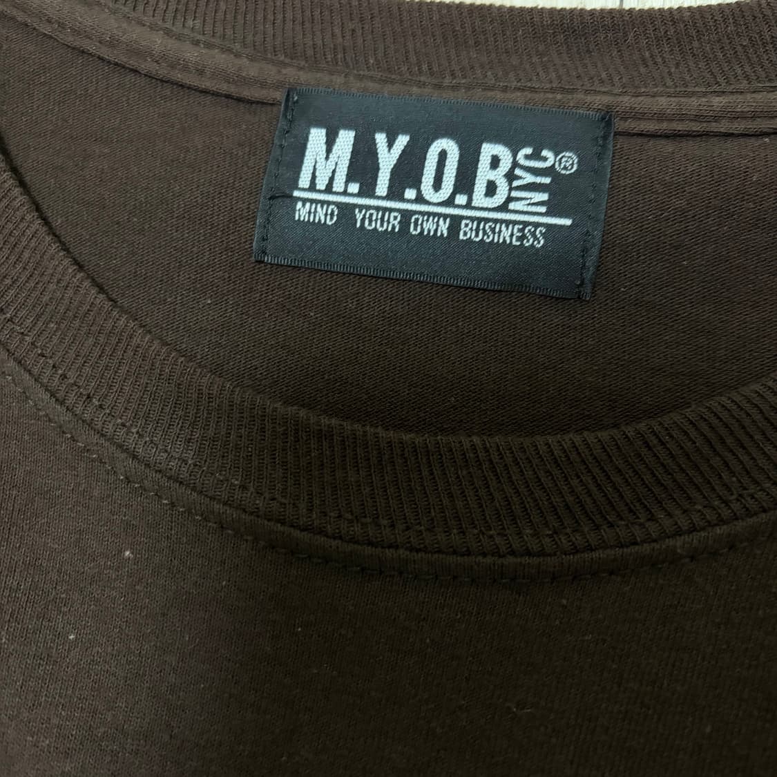 M.Y.O.B NYC 로고 롱슬리브 브라운 상품이미지4