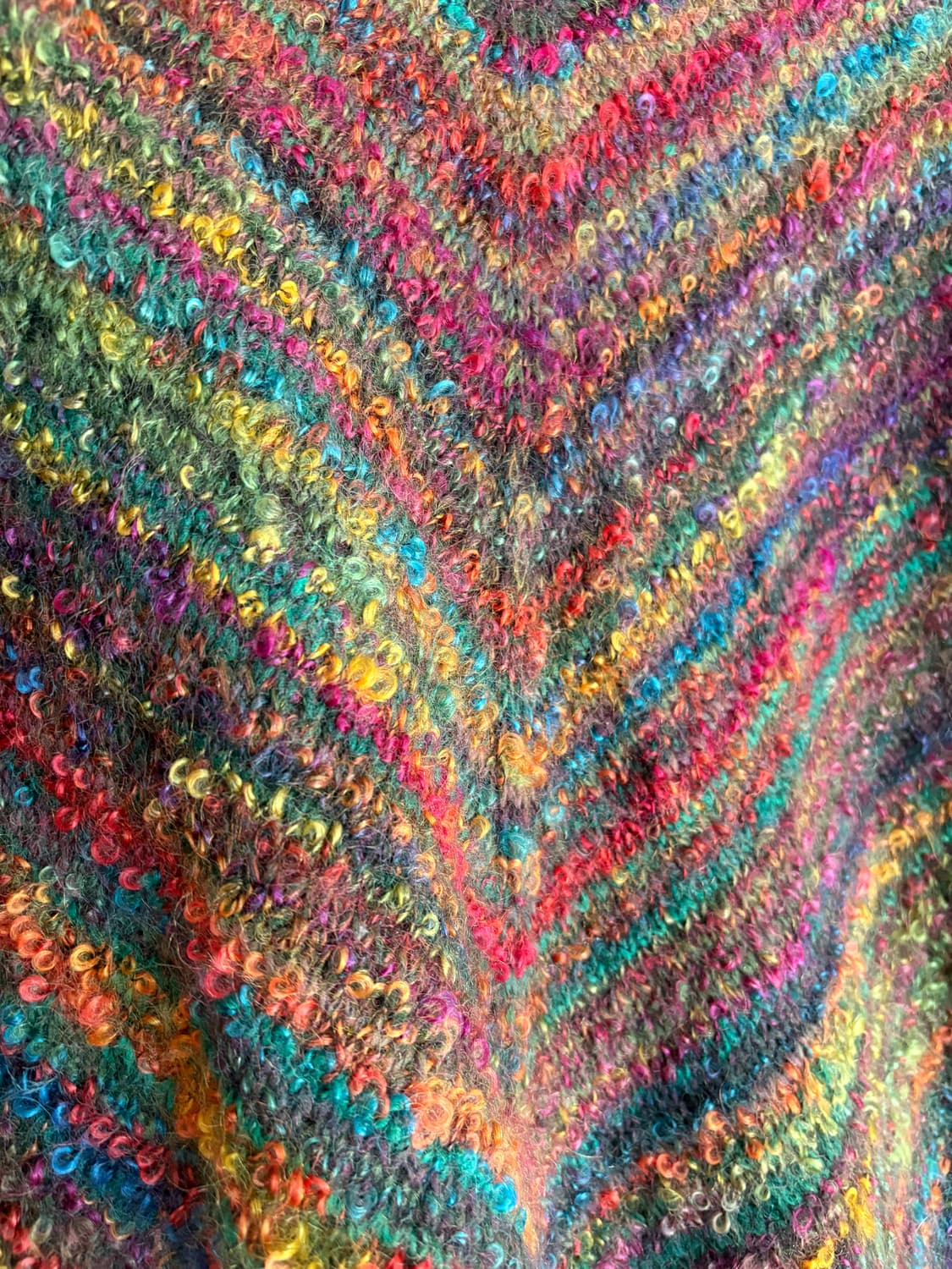 🌈 핸드메이드 무드 멀티컬러 부클 니트 Japan vintage  상품이미지3