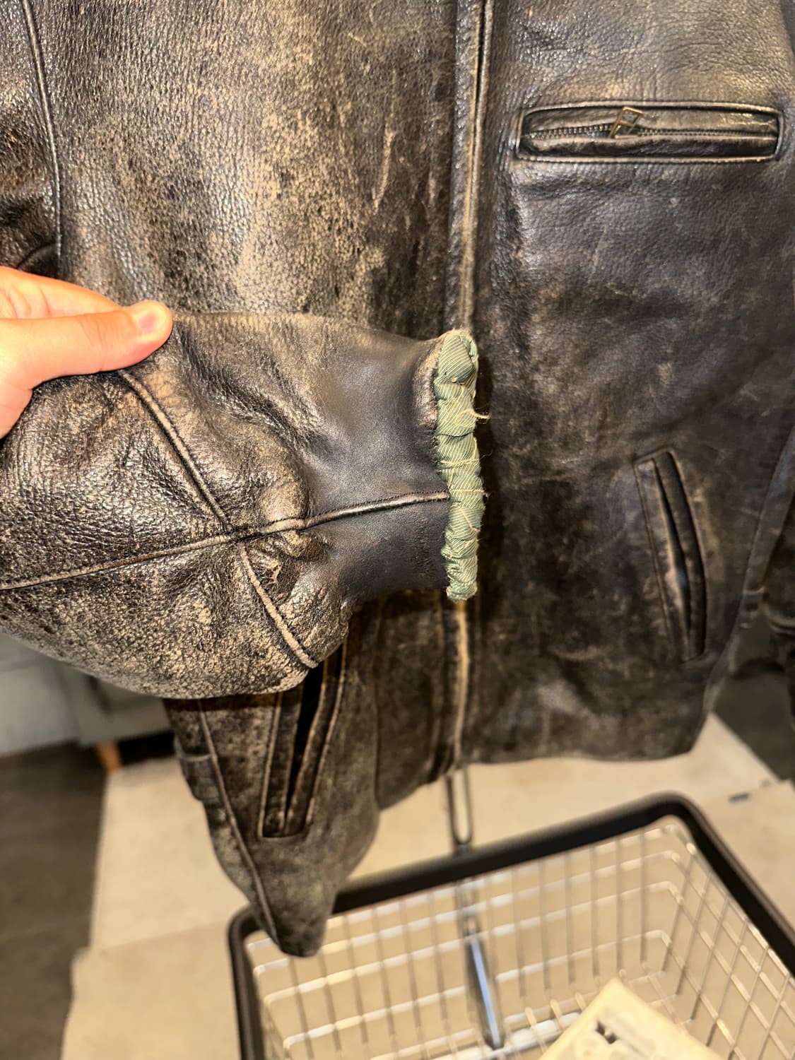 90’s Japanese Cow-leather aging jacket 상품이미지7