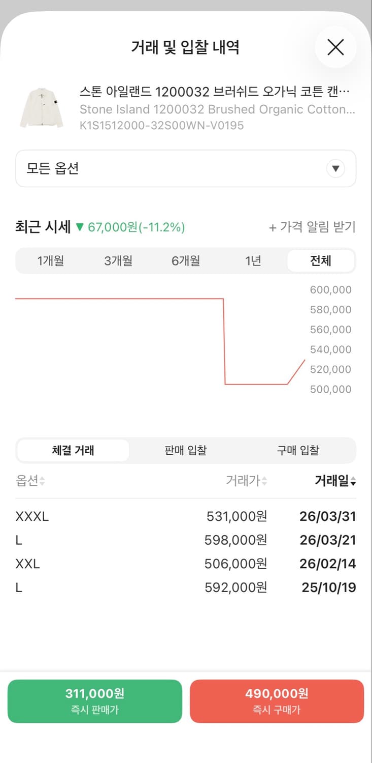스톤아일랜드 올드이펙트 자켓 오버셔츠 상품이미지5