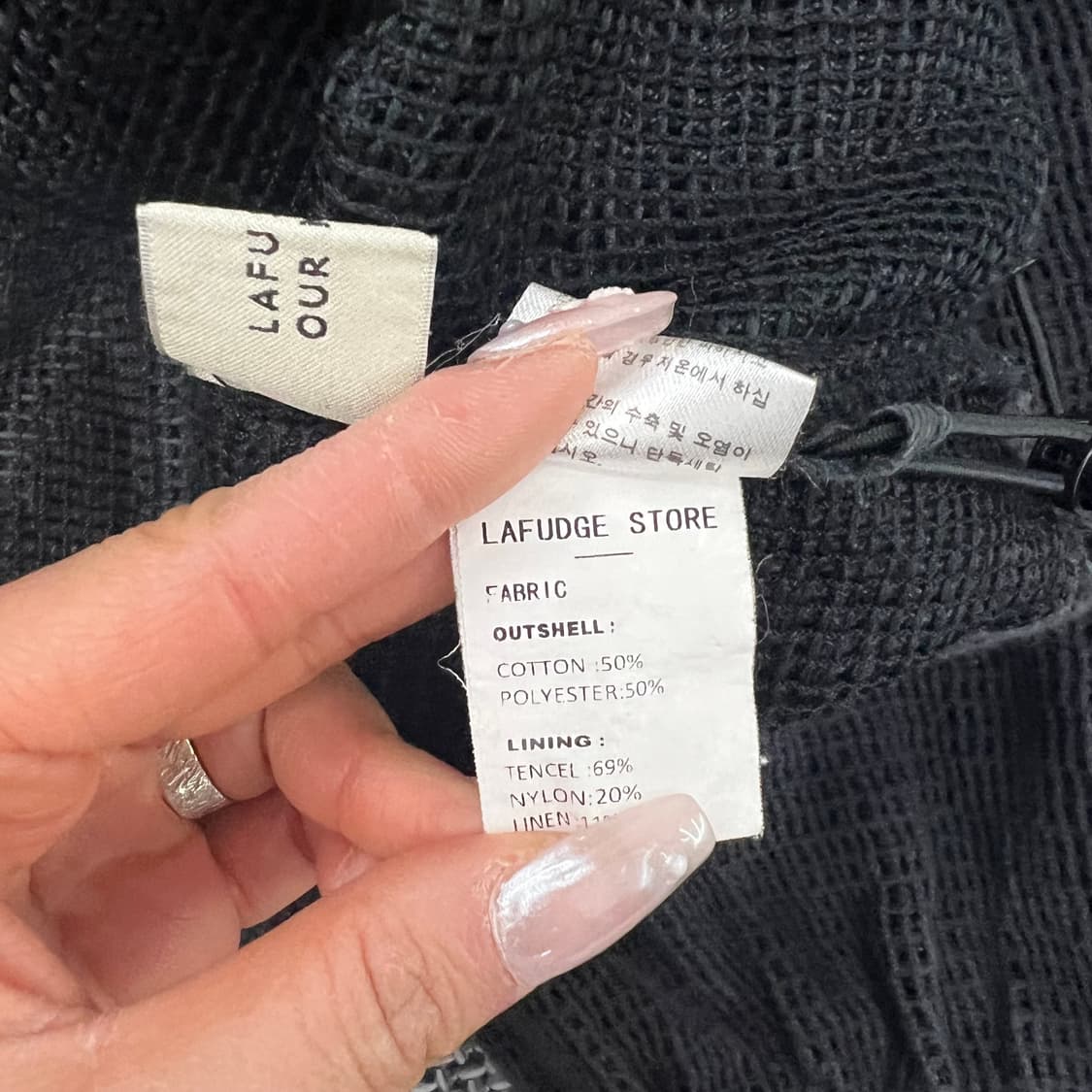 라퍼지스토어 사선지퍼 와플 후드집업 상품이미지3