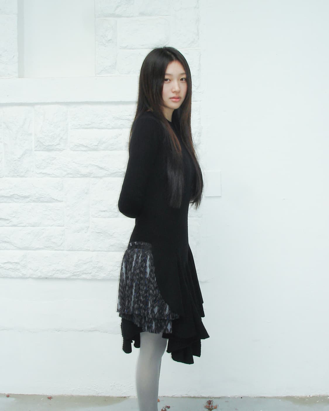 SACAI knit dress with detachable scarf 상품이미지5