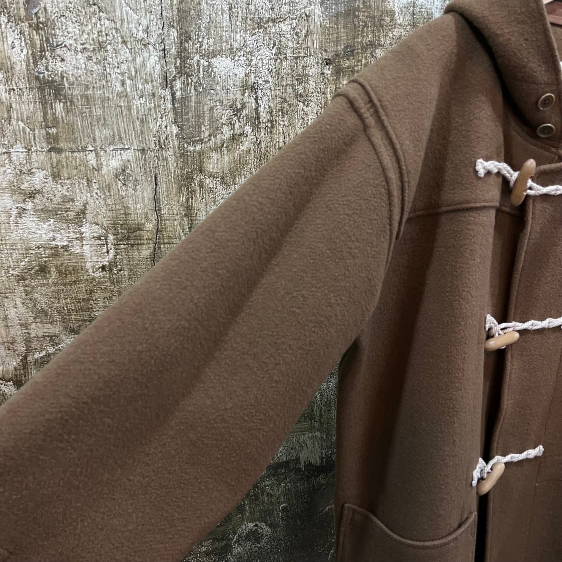 칼 헬무트 자수 로고 울 더플 코트 상품이미지6