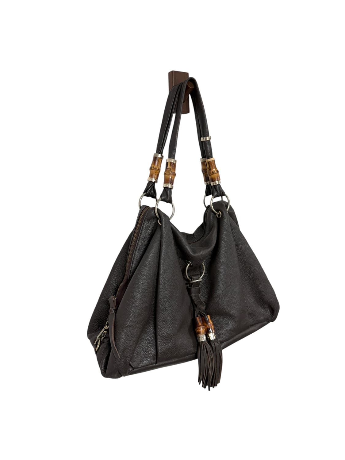 빈티지 뱀부 브라운 숄더백 상품이미지2