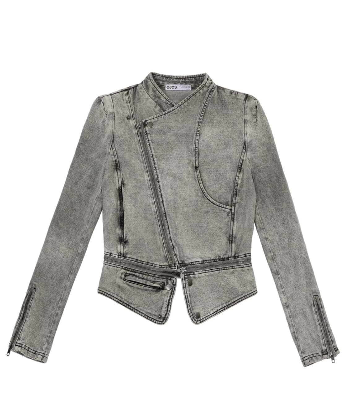 오호스 Span Denim Rider Jacket / Grey 상품이미지2