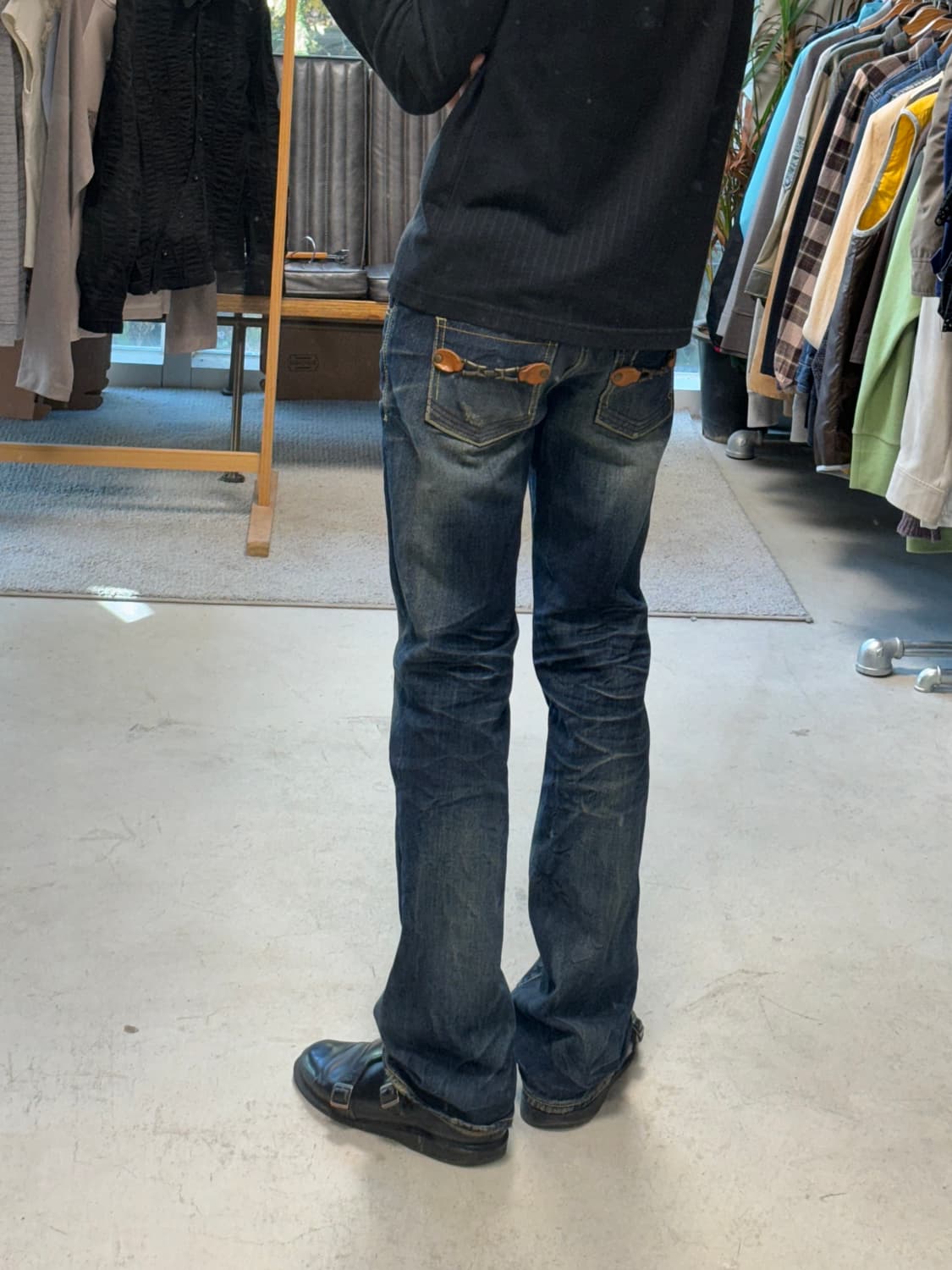 더블 스티치 로우라이즈 진 상품이미지5