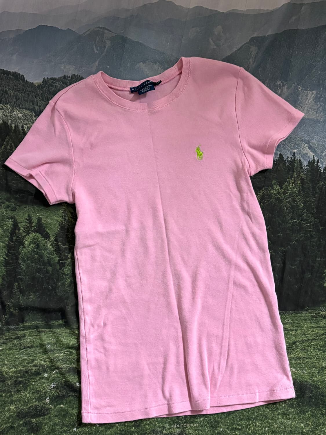 (무료배송) 랄프로렌 딸기우유 연핑크 반팔 니트 상품이미지1