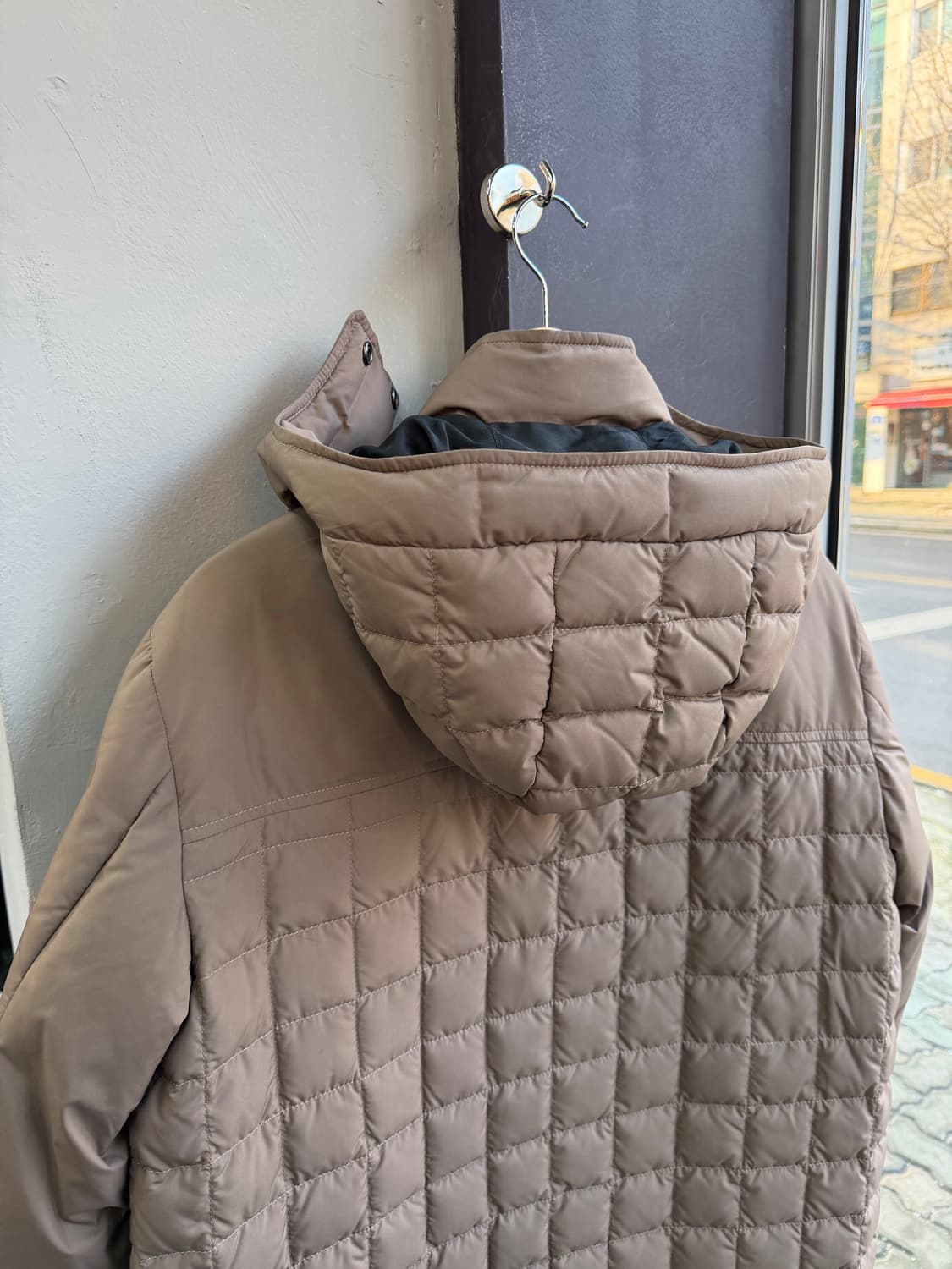 100~105/ 알레그리 구스다운 퀄티드 후드 패딩점퍼 상품이미지7