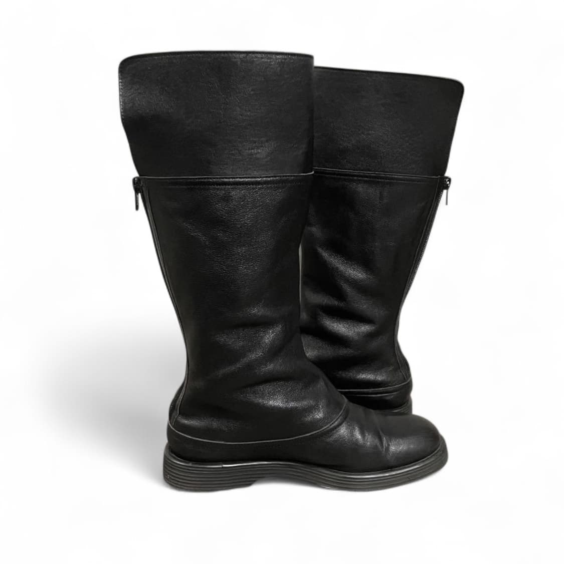 요지 야마모토 느와르 가죽 여성 롱부츠 상품이미지4
