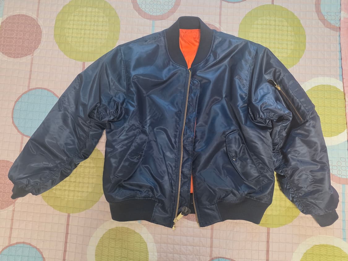 로스코 MA-1 네이비 항공점퍼 L사이즈(105~110) 판매 상품이미지1