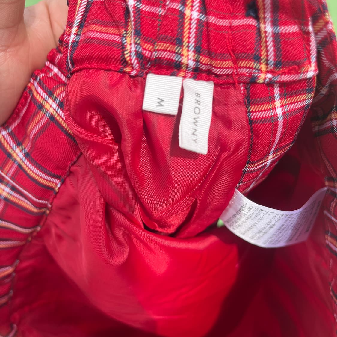 BROWNY Red Tartan Check Pleated Skirt 상품이미지4