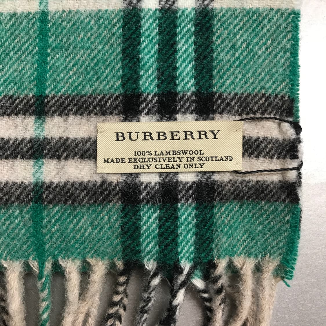 버버리 정품 램스울 머플러 그린 상품이미지4