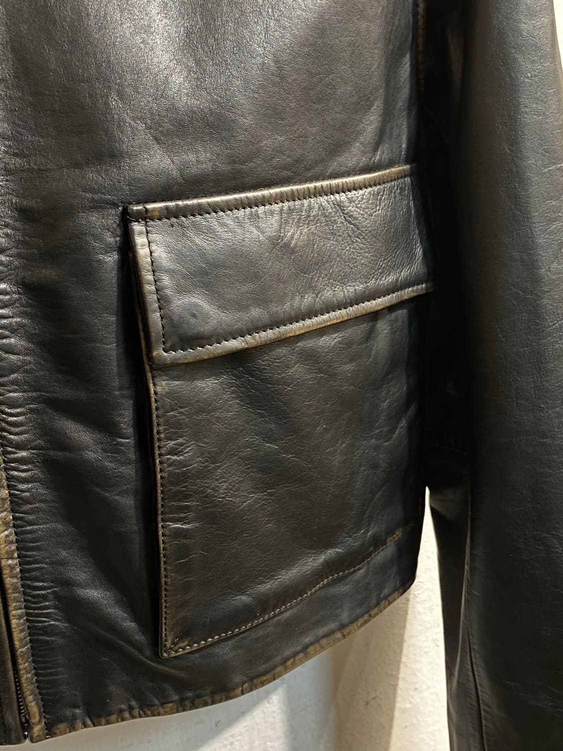 마시모두띠 레더 집업 자켓 상품이미지6