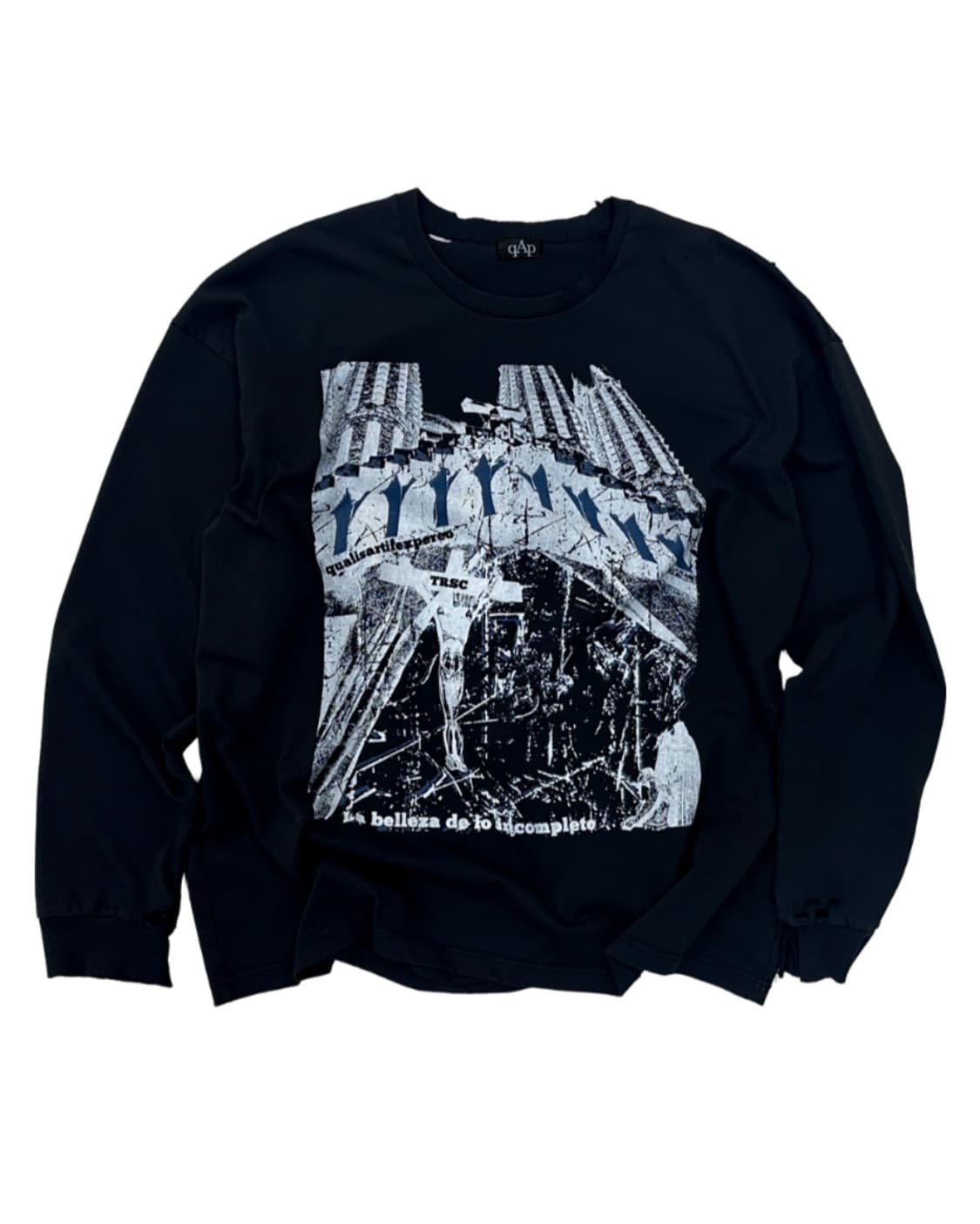 Qapxtrsc 사그라다 파밀리아 티셔츠 블랙 상품이미지1