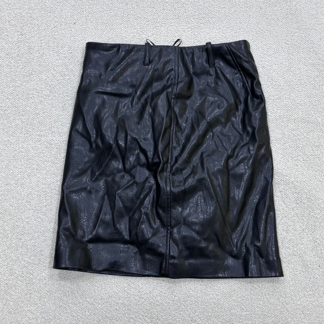 XS 자라 레더 블랙 미니 스커트 0507E 상품이미지2