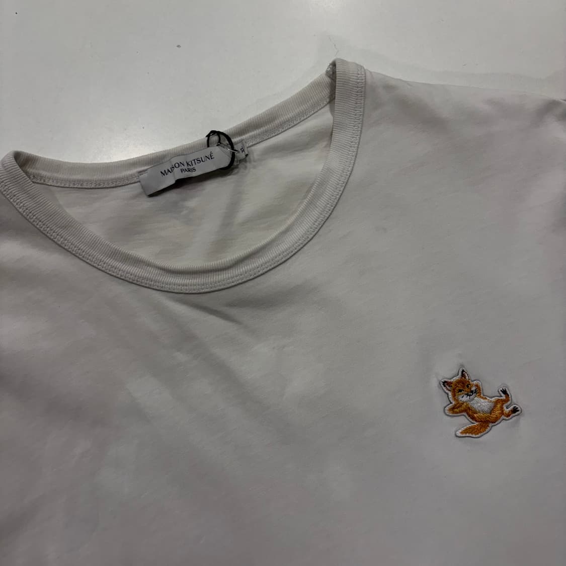[XL] 메종키츠네 폭스 반팔 티셔츠 화이트 D450 상품이미지3