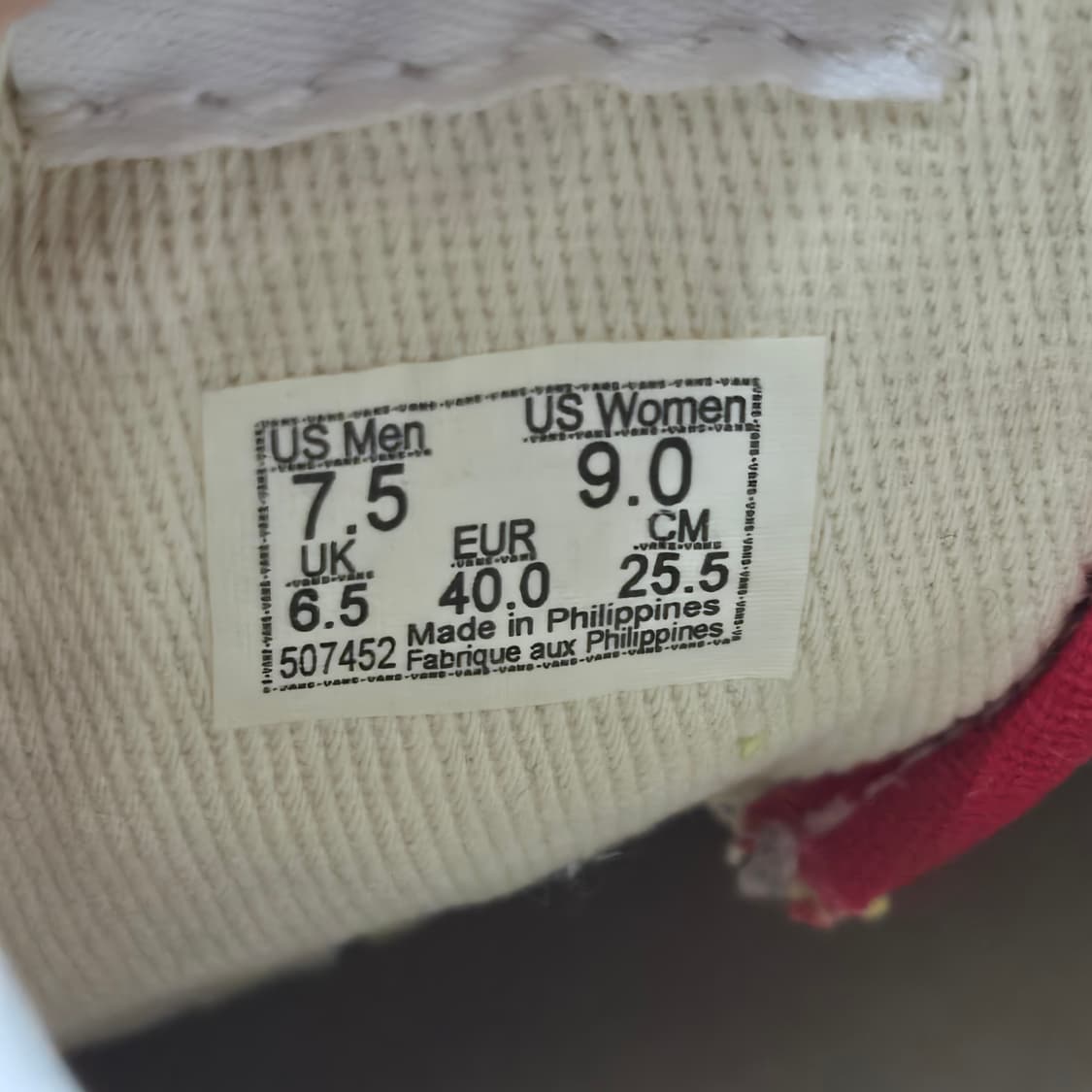 255 반스 애너하임 95DX 에라 레드 체커보드 상품이미지10