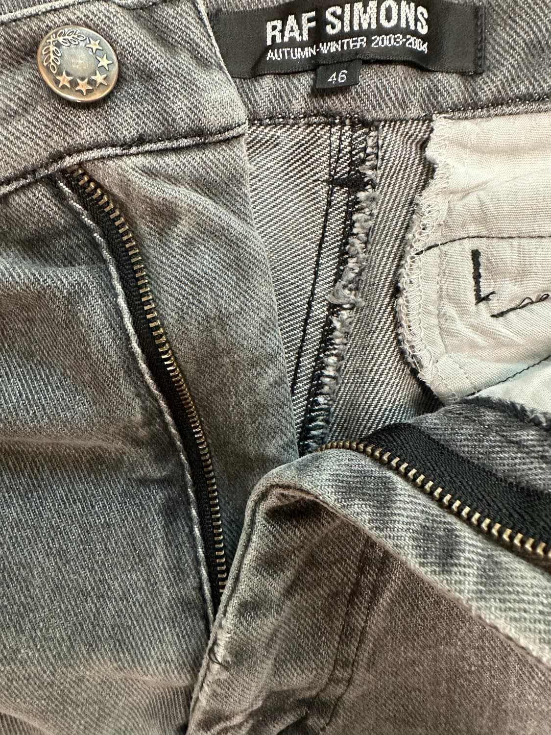 [46] 라프시몬스 03-04aw 그레이 데님 상품이미지4