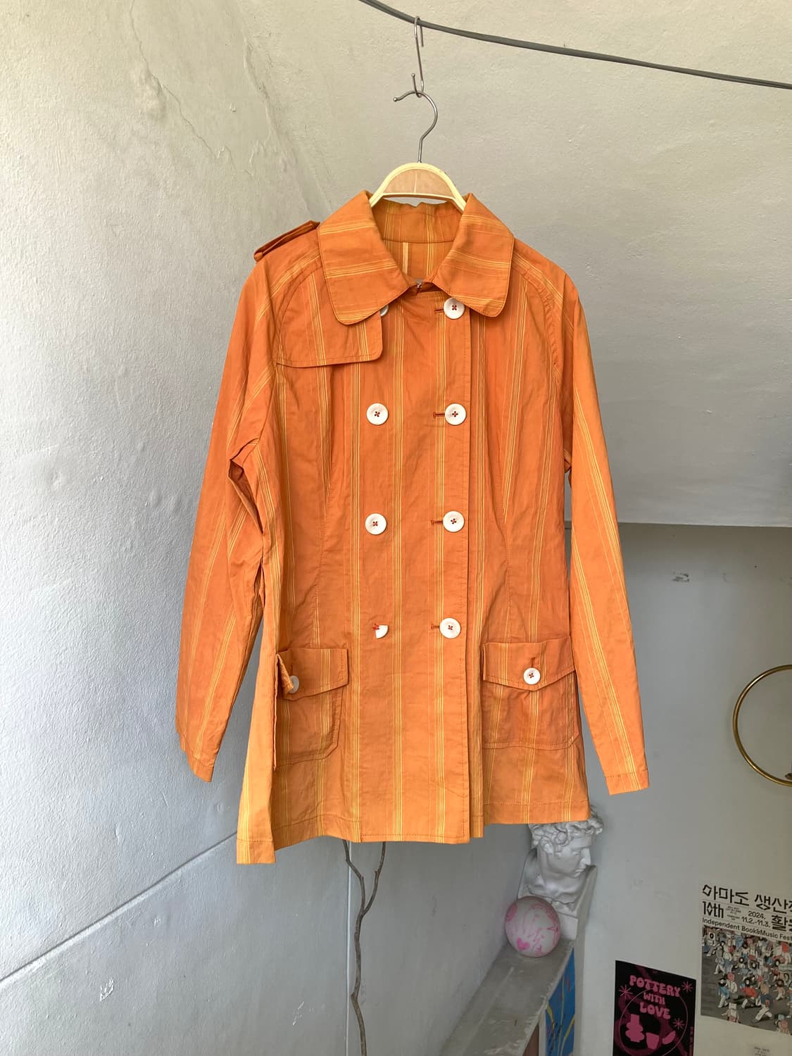 y2k 오렌지 썬라이즈 투버튼 간절기 자켓 상품이미지1