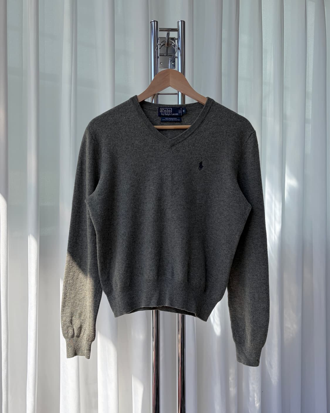 [S-M]폴로 랄프로렌 메리노울 여성 브이넥 니트 상품이미지3