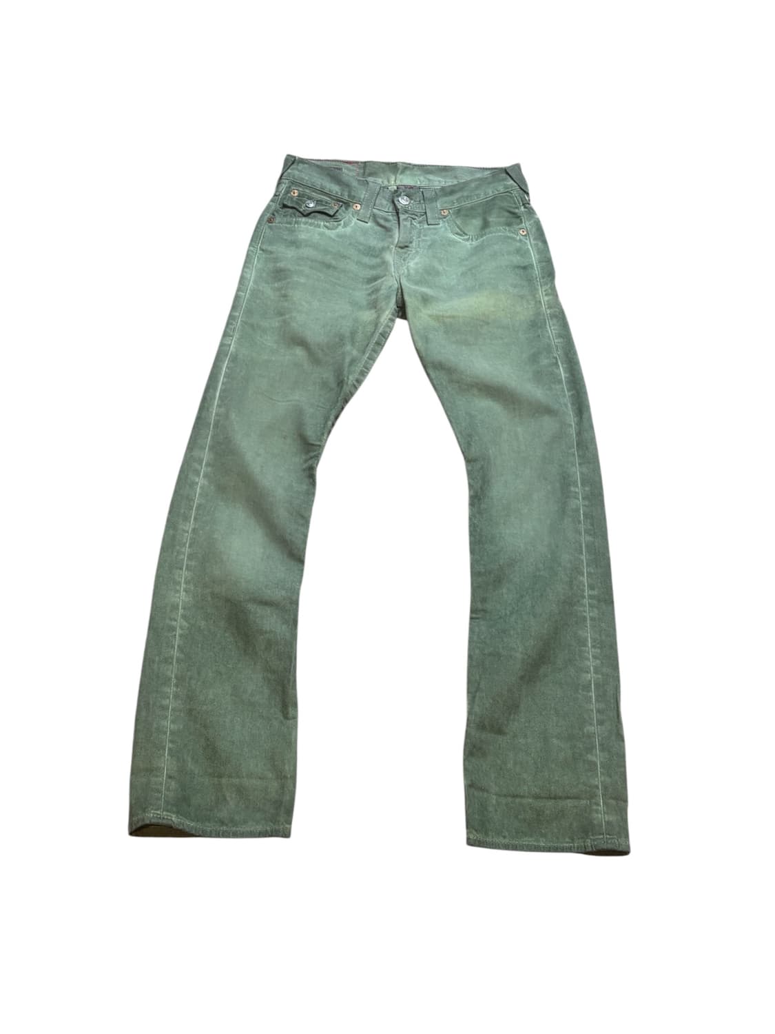 트루릴리전 캐시 그린 워싱 로우라이즈 팬츠  상품이미지2